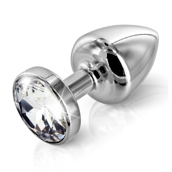 Анальная пробка со стразом Diogol ANNI round stainless steel 30мм