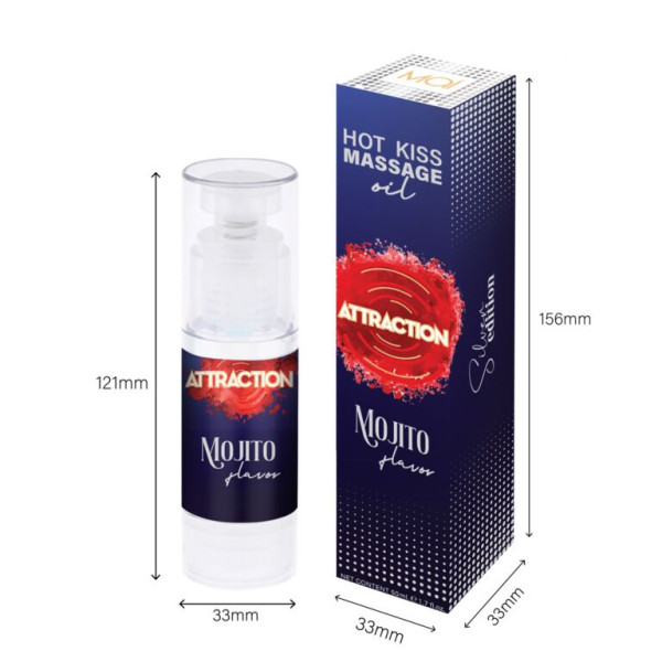 Съедобное массажное масло MAI Attraction Mojito Hot Kiss, 50 мл