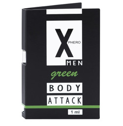 Духи с феромонами для мужчин X phero Men Green Body Attack, 1 мл