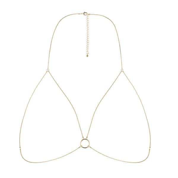 Цепочка портупея Bijoux Indiscrets Magnifique Bra Chain - Gold