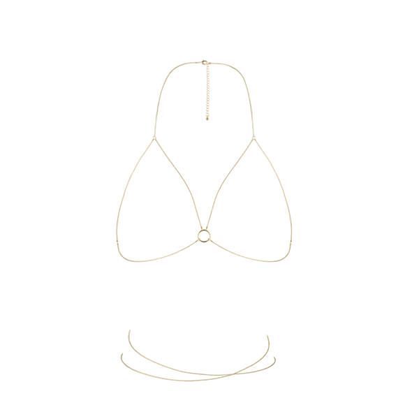 Цепочка портупея Bijoux Indiscrets Magnifique Bra Chain - Gold