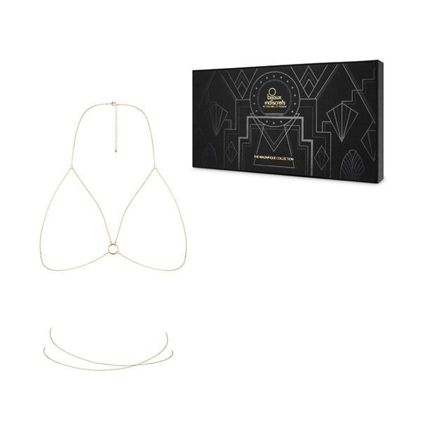 Цепочка портупея Bijoux Indiscrets Magnifique Bra Chain - Gold