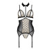 Корсет с открытой грудью Passion DOMINICA CORSET XXL/XXXL beige, пажи для чулок, стринги
