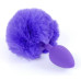 Анальная пробка с хвостом Boss Series - Silicon PLUG Bunny Tail Purple, размер S