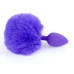 Анальная пробка с хвостом Boss Series - Silicon PLUG Bunny Tail Purple, размер S