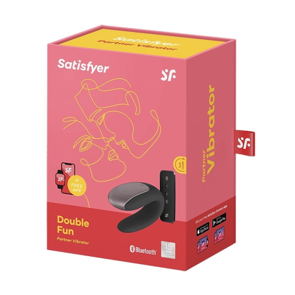 Вибромассажер для пар Satisfyer Double Fun Black