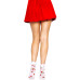 Носки женские с клубничным принтом Leg Avenue Strawberry ruffle top anklets One size, кружевные манж