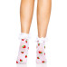 Носки женские с клубничным принтом Leg Avenue Strawberry ruffle top anklets One size, кружевные манж