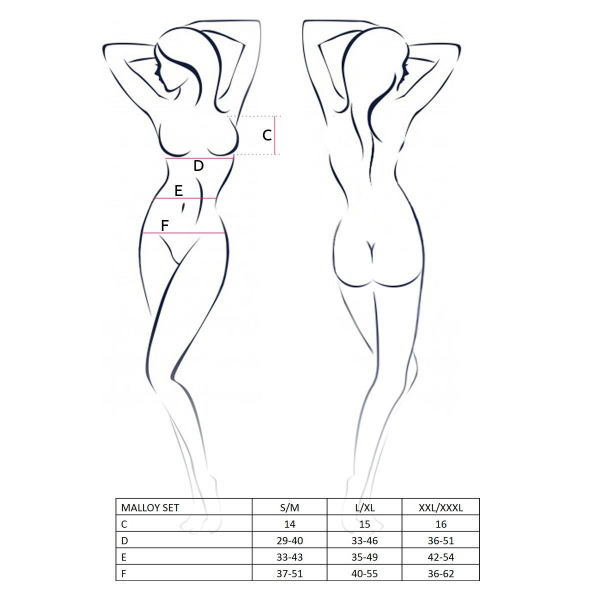 Костюм зайки MALLOY SET L/XL - трусики, топик и ушки