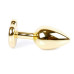 Анальная пробка Boss Series - Jewellery Gold Heart PLUG Dark Blue S