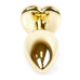 Анальная пробка Boss Series - Jewellery Gold Heart PLUG Dark Blue S