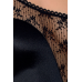 Боди монокини с глубоким декольте PETRA BODY black, с ассиметричным кроем, открытое плечо, размер S/M