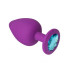 Силиконовая анальная пробка с кристаллом Purple Silicone Topaz, размер M