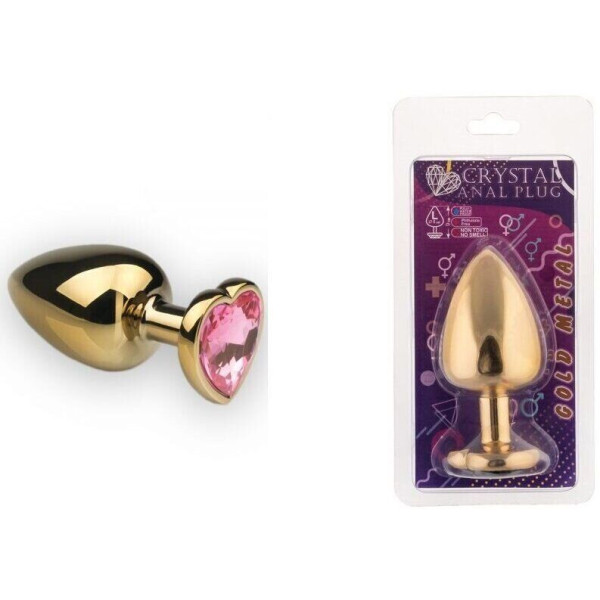 Анальная пробка, Gold Pink Topaz, L