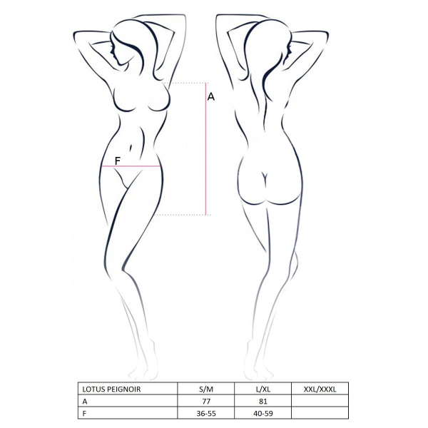 Пеньюар LOTUS PEIGNOIR cream XXL/XXXL, трусики