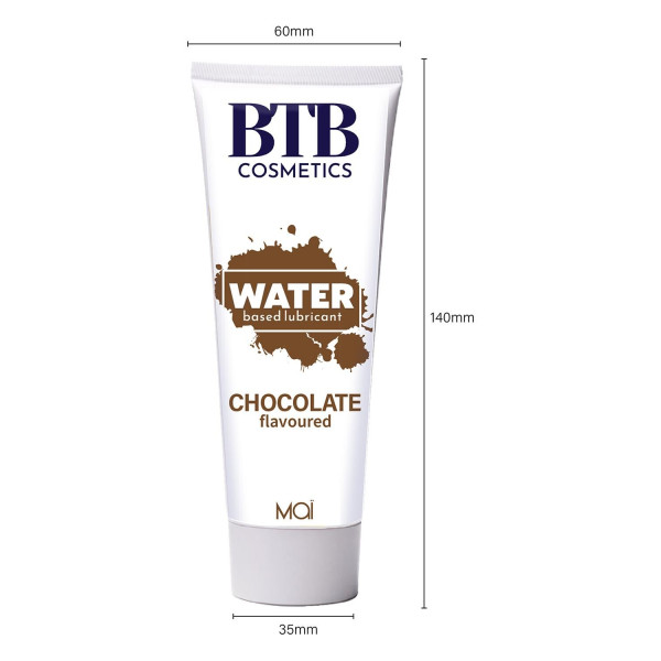 Смазка на водной основе BTB FLAVORED CHOCOLAT с ароматом шоколада, 100 мл