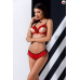 Комплект белья CHERRY SET OpenBra red XXL/XXXL: открытый лиф, трусики-юбочка