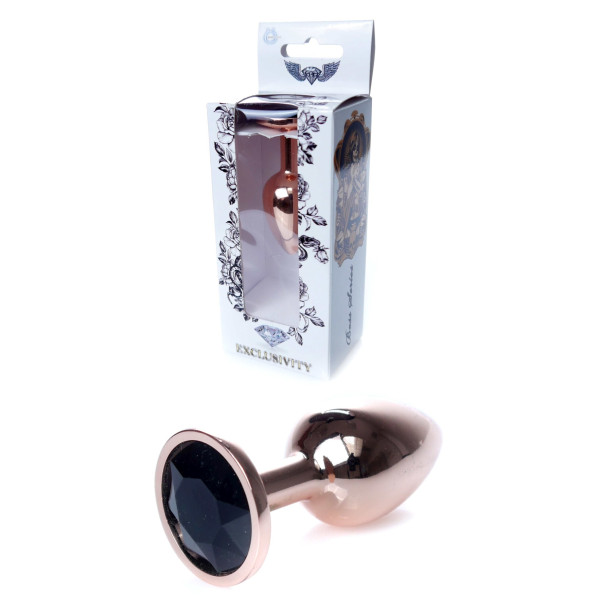 Анальная пробка Boss Series - Jewellery Red Gold PLUG Black S