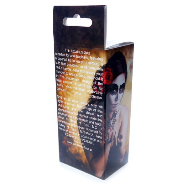 Анальная пробка Boss Series - Jewellery Red Gold PLUG Black S