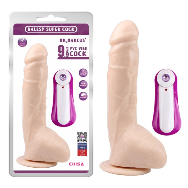 Реалистичный вибратор на присоске GHISA MR.MARCUS' 9.9" Vibrating Dildo - Flesh