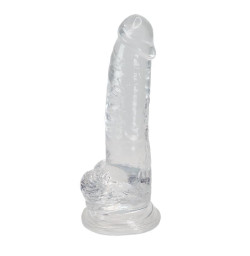Прозрачный фаллоимитатор Alive Jelly Dildo Torrent, ТПЕ, присоска, диаметр 4.5 см, длина 20,6 см
