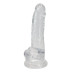 Прозрачный фаллоимитатор Alive Jelly Dildo Torrent, ТПЕ, присоска, диаметр 4.5 см, длина 20,6 см