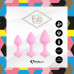 Набор силиконовых анальных пробок FeelzToys - Bibi Butt Plug Set, розовые, 3 шт