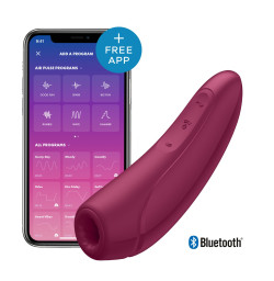Вакуумный клиторальный стимулятор Satisfyer Curvy 1+ Rose Red с управлением через интернет