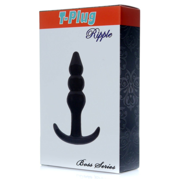 Анальный плаг Boss Series - T Plug Ripple Black