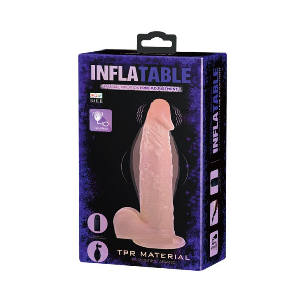 Расширяющийся вибратор на присоске INFLATABLE, 19 см