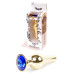 Анальная пробка Boss Series - Jewellery Gold BUTT PLUG Dark Blue