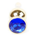 Анальная пробка Boss Series - Jewellery Gold BUTT PLUG Dark Blue