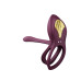 Смартэрекционное кольцо Zalo ? BAYEK Velvet Purple, двойное с вводимой частью, пульт ДУ