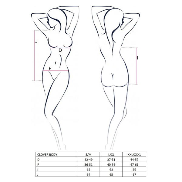 Боди CLOVER BODY black XXL/XXXL