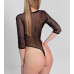 Сексуальное прозрачное боди сетка Sheril с рукавами Art of Sex - Sheril черный, L-2XL