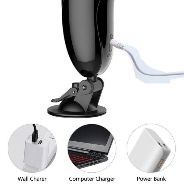 Мастурбатор с вибростимуляцией FOXSHOW Vibrating Masturbation Cup USB 7 + Interactive Function