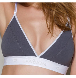 Спортивный топ с двойными бретелями Passion PS007 TOP dark grey, размер S