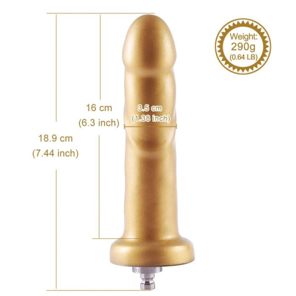 Золотой фаллоимитатор Hismith 6.8? Golden Silicone Dildo, система KlicLok