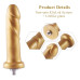 Золотой фаллоимитатор Hismith 6.8? Golden Silicone Dildo, система KlicLok