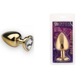 Анальная пробка, Gold Heart Diamond, L
