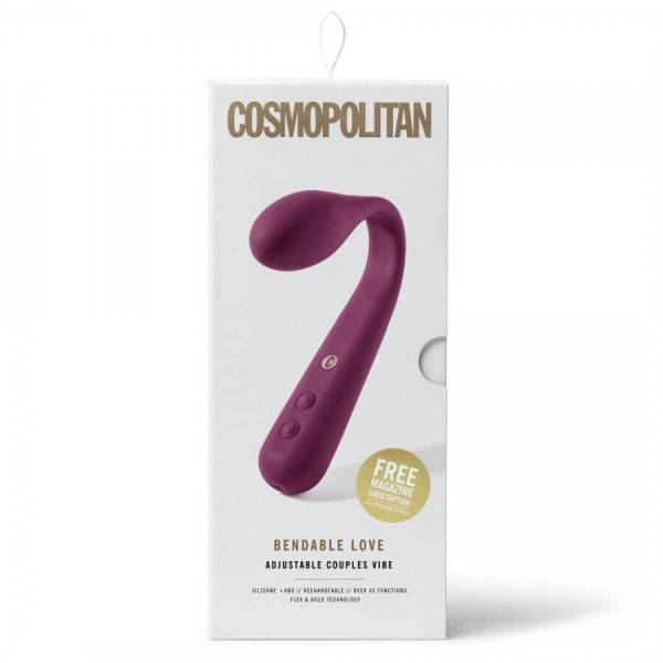 Универсальный перезаряжаемый вибратор Cosmopolitan Bendable Love Vibrator Purple, 19,3 см