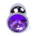 Анальная пробка Boss Series - Jewellery Dark Silver PLUG Purple, размер S