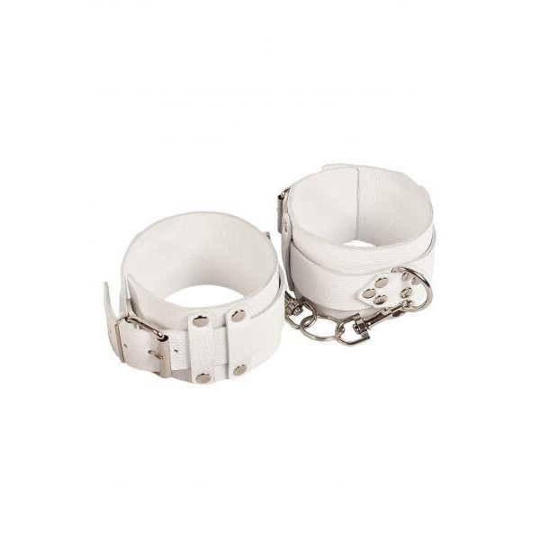 Оковы Leather Dominant Leg Cuffs, white