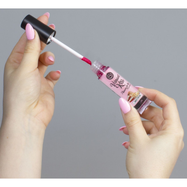 Блеск для губ с эффектом вибрации Secret Play - LIP GLOSS Vibrant Kiss Sweet Popcorn, 6 г