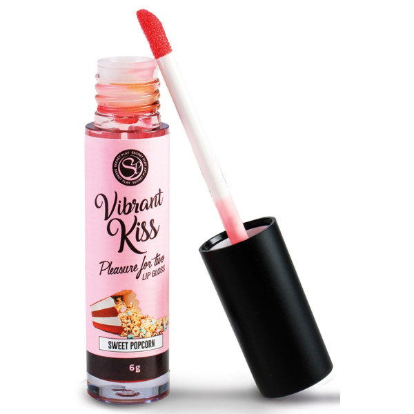 Блеск для губ с эффектом вибрации Secret Play - LIP GLOSS Vibrant Kiss Sweet Popcorn, 6 г