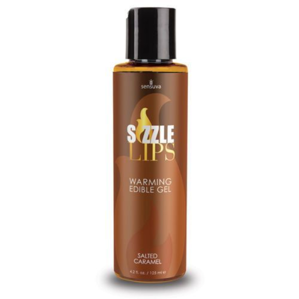Согревающий массажный гель Sensuva - Sizzle Lips Salted Caramel (125 мл), съедобный