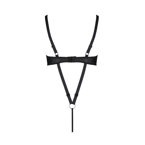 Боди из экокожи CELINE BODY black XXL/XXXL - Passion: с доступом, открытый