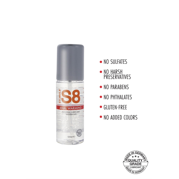 Анальный лубрикант Stimul8 Warming water based Anal Lube, 125 мл