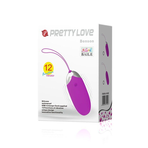 Перезаряжаемое виброяйцо PRETTY LOVE - Benson, 7,5 см