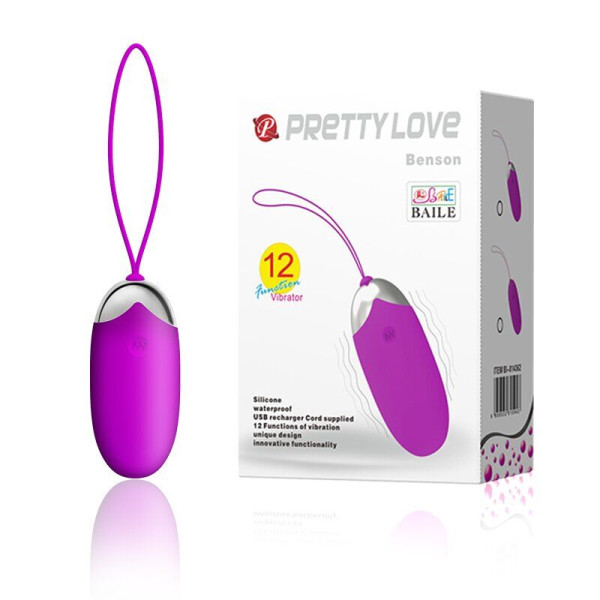 Перезаряжаемое виброяйцо PRETTY LOVE - Benson, 7,5 см